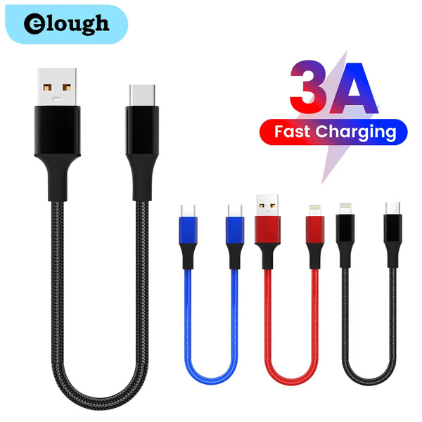 0.25Cm Type C Usb Cable Fast Charging Data Cord Short Portable Usb C/lightning Cable Charge for Power Bank Mobile Phone Wire