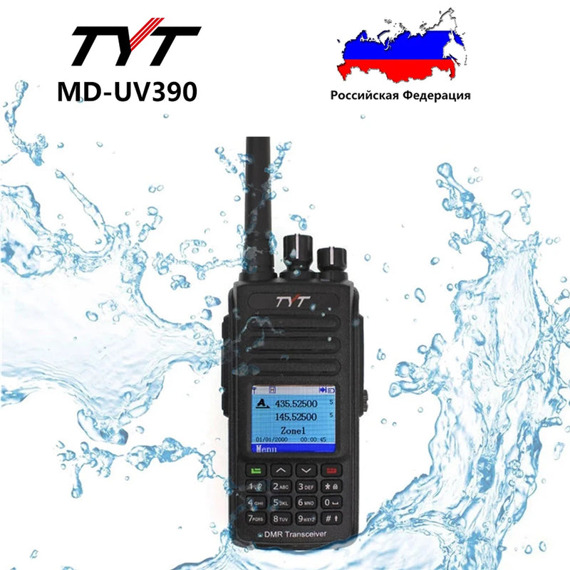 TYT MD-UV380/UV390 5-Watt IP67 Dual Band Digital Walkie Talkie, VHF/UHF DMR Radio Amateur (GPS option)