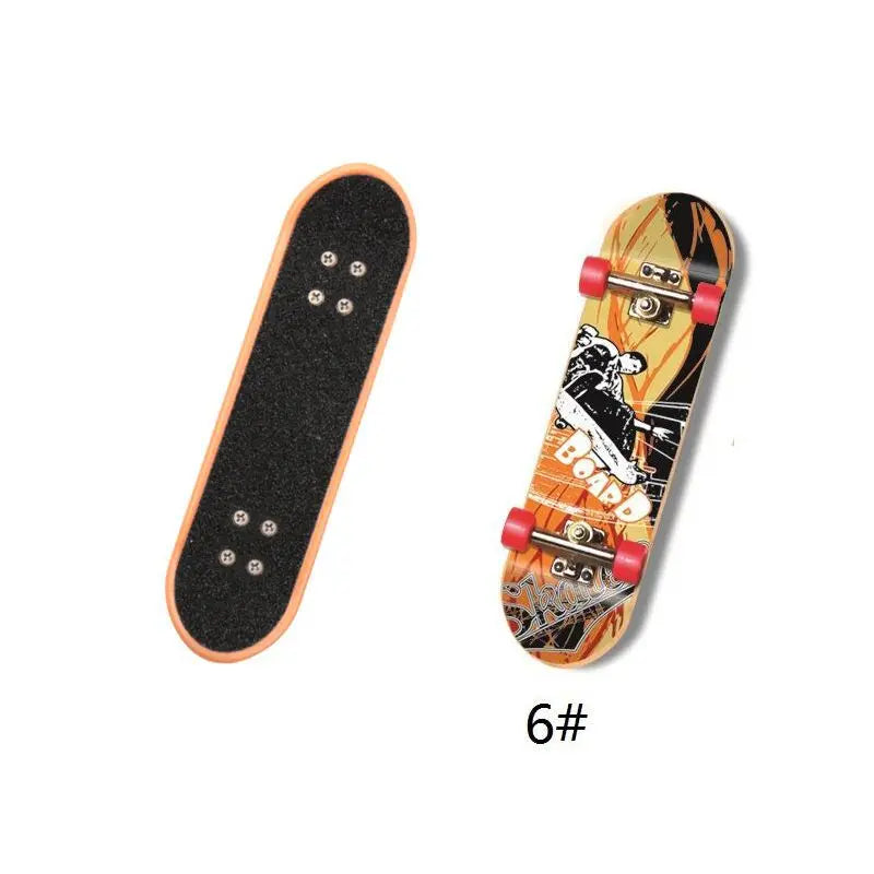 Mini Finger Skateboard Deck Board Fingerboard Ramps Boys Games Adult Novelty Children Training Props Skateboard Ramp Toy for Kid