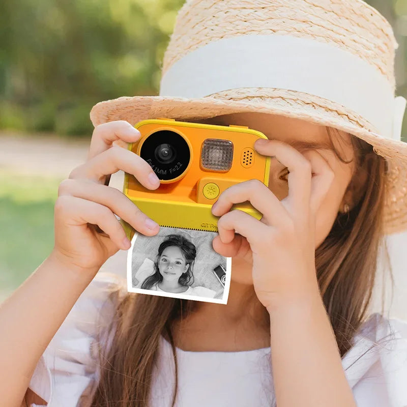 HD 1080P Video Photo Digital Camera child Cartoon Instant Camera Print Camera with Thermal Print Paper for Kid Christmas gift