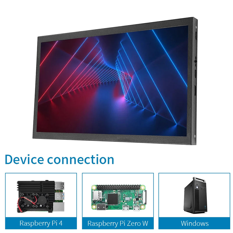 Portable monitor 10.1inch HDMI-compatible touch screen with speakers raspberry pi module display  for computer PC psp laptop