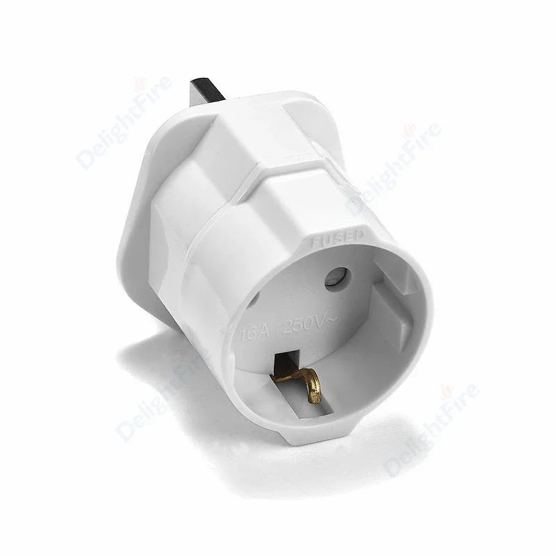 UK Plug Adapter Korea KR Euro European EU To UK British Travel Adapter 3Pin Plug Type G EU AC Converter Socket Power Adaptor