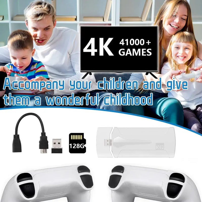 NEW High-end X2 Ultra Video Game Stick Console 2.4G Gift 4K Double Game Games Retro Video Wireless 64/128G HD30000 Controll T1V1