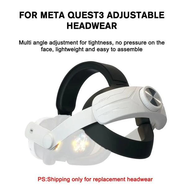 Head Strap FOR Meta Quest3 For Meta Quest 3 Head Strap Comfortable Sponge Headwear Adjustable Headband Built-In 8000mAh Battery