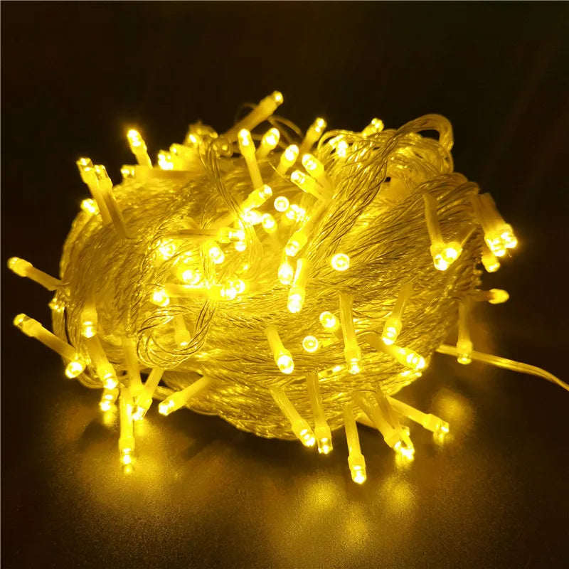 Led Fairy String Lights Garlands Christmas Tree Decorations for Home Garden Wedding Party Outdoor Indoor Decor New Year Gifts