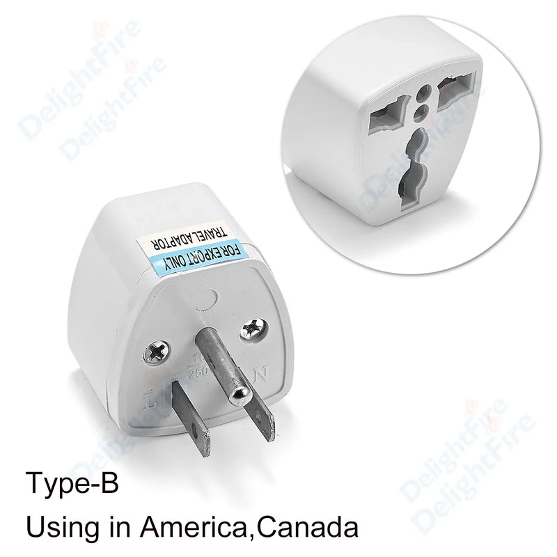 EU KR Plug Travel Adapter Converter US AU UK To European Euro European South Korea AC Power Adapter Electrical Socket Outlet