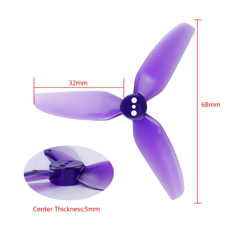 10Pairs(10CW+10CCW) HQPROP T3X3X3 3030 3-Blade PC Propeller 1.5mm for RC FPV Freestyle 3inch Toothpick Cinewhoop Ducted Drones