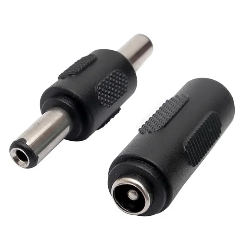 5/20PCS 5.5*2.1MM DC Conversion Head Jack Double Male to Male  Female to Female Panel Mounting Adapter Connector Plug For CCTV