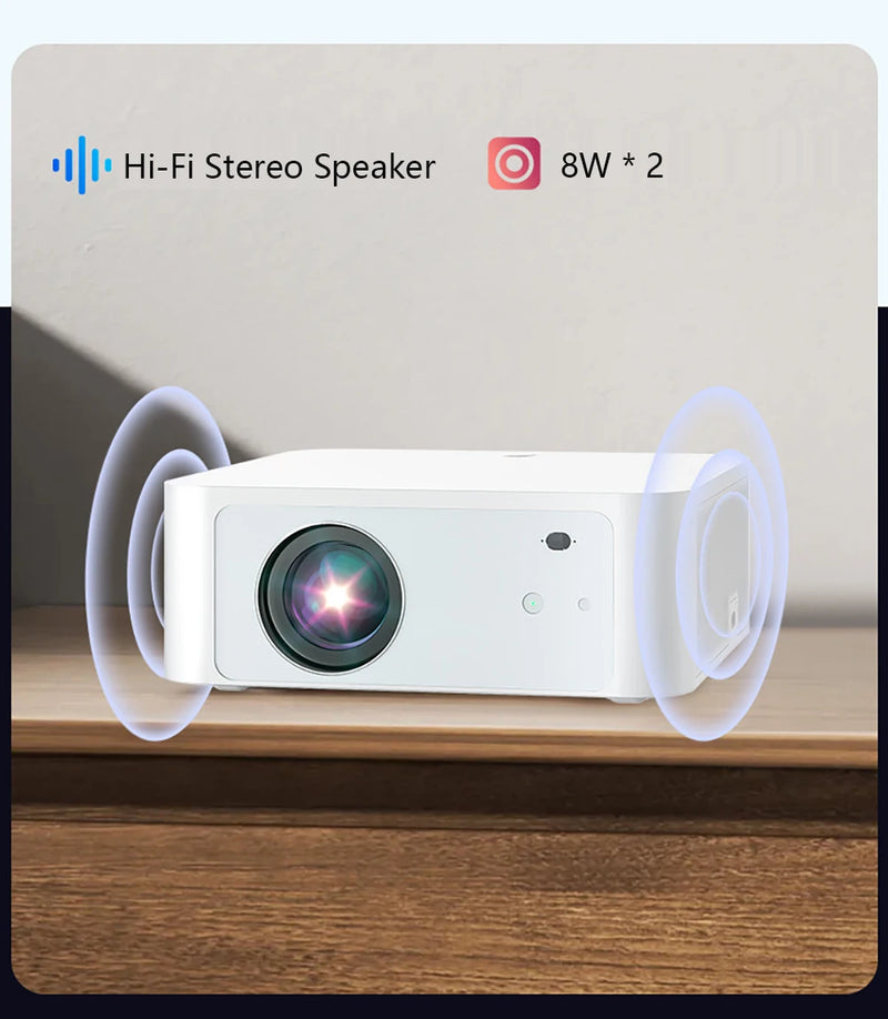 Smartldea Full HD Native 1080P Android 9.0 Smart Projector 5G wifi High Brightness LED Projector Home Theater Office Meeting