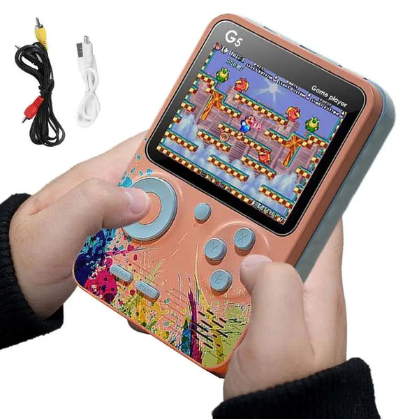 Retro Video Game Console G5 Handheld Player Built-in 500 Games Portable Mini Electronic Machine Gift For For Kids And Adults