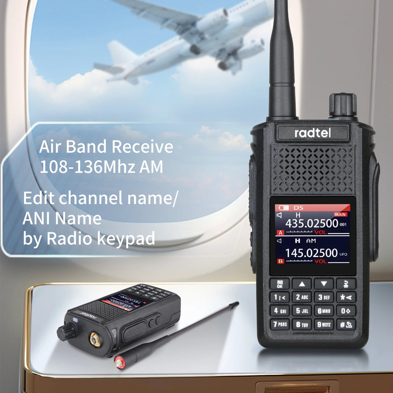 Radtel Waterproof Full Bands Amateur Ham Radio, Aviation Air Band Walkie Talkie, Wireless Copy Frequency, RT-630, 10W, IP67