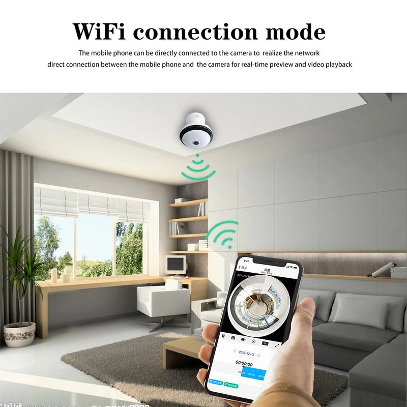 Mini 360 Degree Panoramic WiFi Camera 2MP 3MP Two-Way Voice HD Smart Home Security Protection CCTV Surveillance IP Cameras