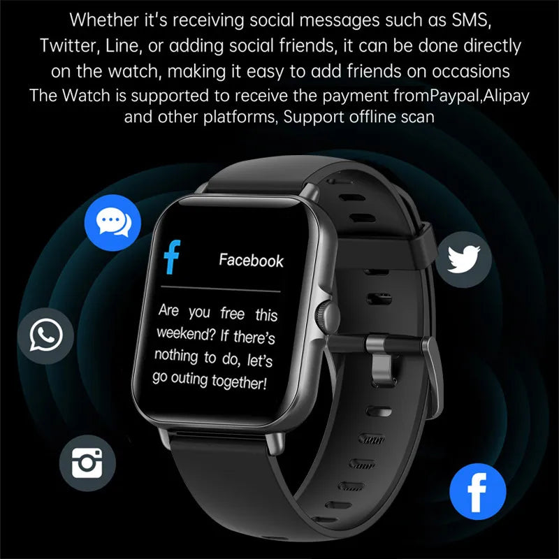 2023 Smart Watch Bluetooth Call Play Music Smartwatch Fitness Clock Digital Sports Waterproof Watches for Men Women IOS Android