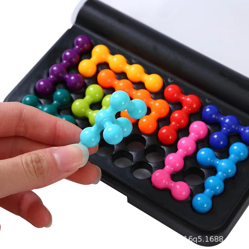 Kids Toy 120 Challenges Fit 3D Puzzle Board Games Skill-Building Brain Game with Portable Case Toys Children Xmas Gift