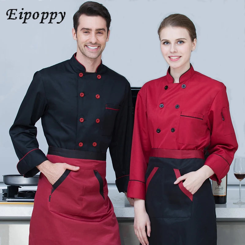 Summer Hotel Chef Jacket Food Service Short Sleeved Restauant Chef Uniform Double Breasted Chef Clothing Kitchen Cook Wear