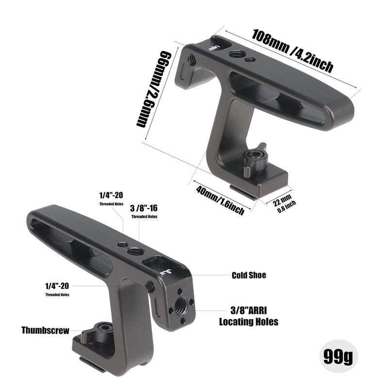 FOTGA Camera Top Handle with Cold Shoe Portable Camera Handle 1/4 Screw For Shoot Fit For Sony For Canon For Nikon Camera Cage