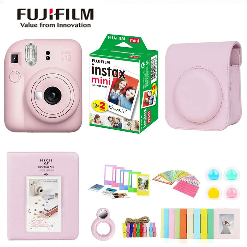 Genuine Orignial Fujifilm Instant Camera Fujifilm Instax Mini12 Film Camera with Options Instax Mini Film Photo Paper/Camera Bag