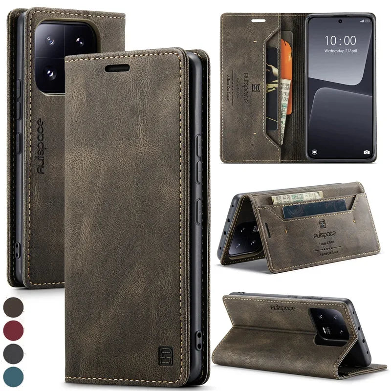 Magnetic Leather Flip Wallet Phone Cases for XiaoMi 13 Pro 12 12T Lite 12X 11T 11 10 10T POCO X5 Holder Cards Cover Coque Funda