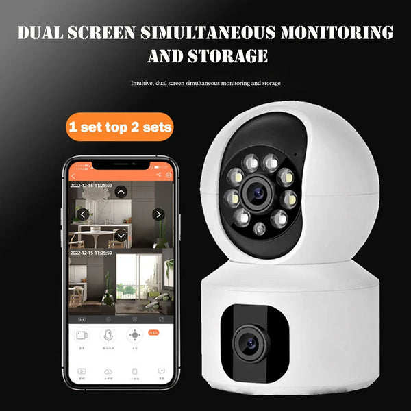 4K 5MP Dual Lens WIFI PTZ Camera AI Human Auto Tracking Indoor 5MP NVR Home Secuity CCTV Surveillance IP Camera