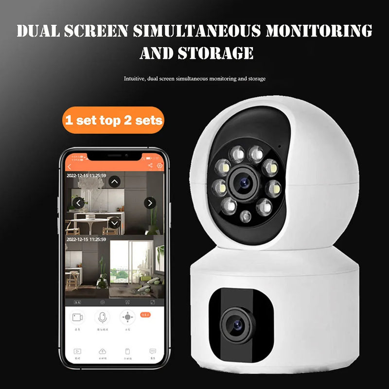 4K 5MP Dual Lens WIFI PTZ Camera AI Human Auto Tracking Indoor 5MP NVR Home Secuity CCTV Surveillance IP Camera