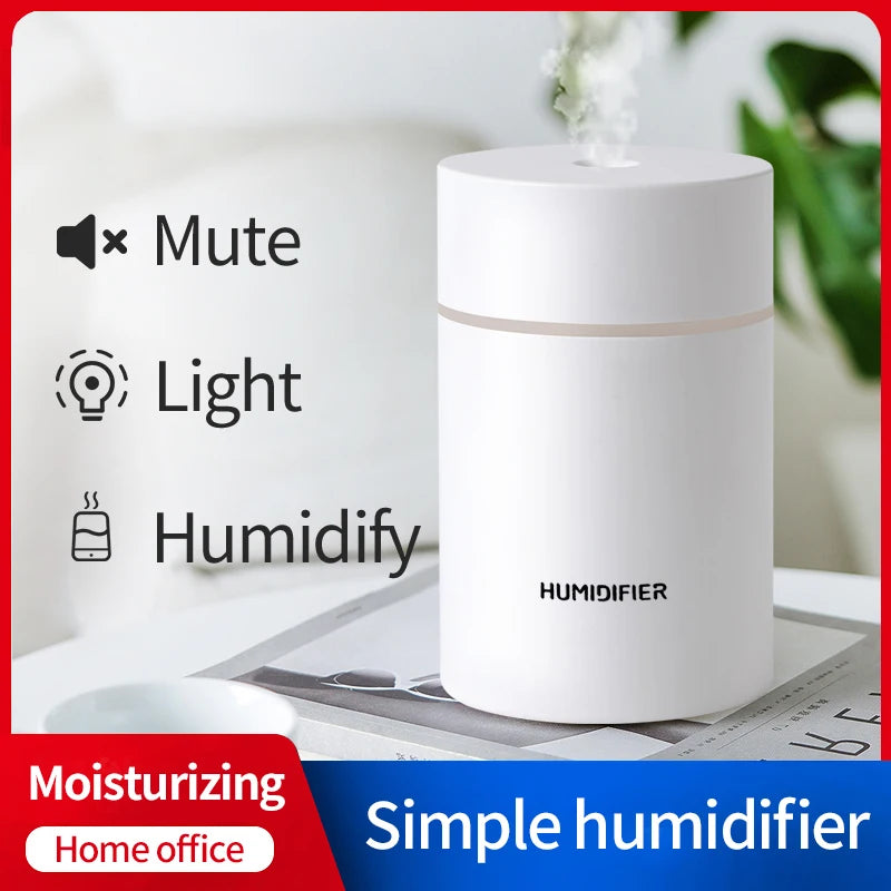 300ml USB Auto Mini Humidifier Desktop Mute Car Office Moisturizing Mute Nano Fine Large Capacity Car Air Humidifier IN STOCK