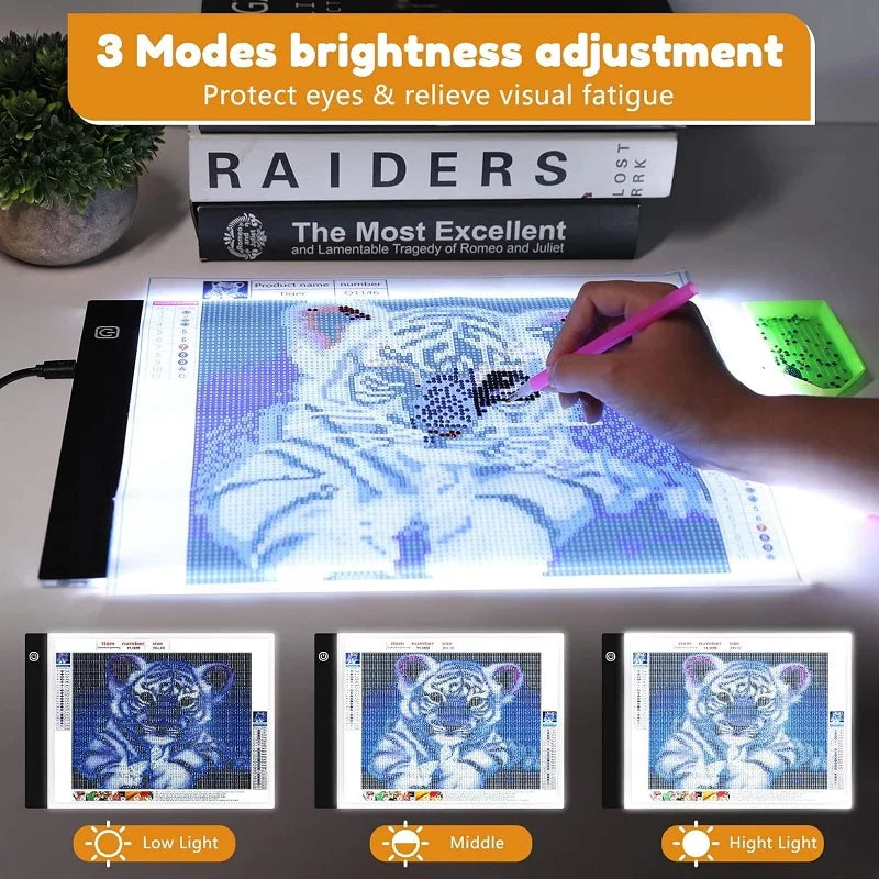 A4 Level Dimmable Led Drawing Copy Pad Board Children's Toy Painting Educational Kids Grow Playmates Creative Gifts For Children