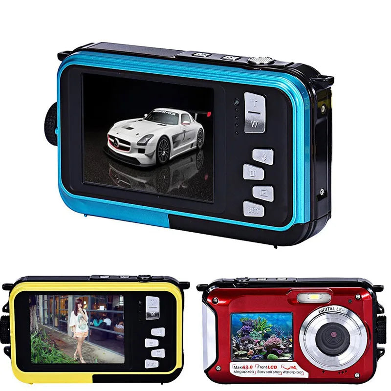 48MP Underwater Waterproof Digital Camera Dual Screen Video Camcorder Point and Shoots Digital Camera Digital Camera 48MP