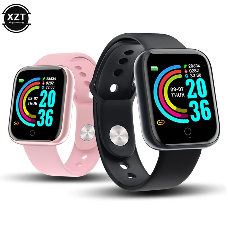 D20 Smart Watch Waterproof Fitness Tracker Heart Rate Monitor Blood Pressure Bluetooth Smartwatch On Wrist for Apple IOS Android