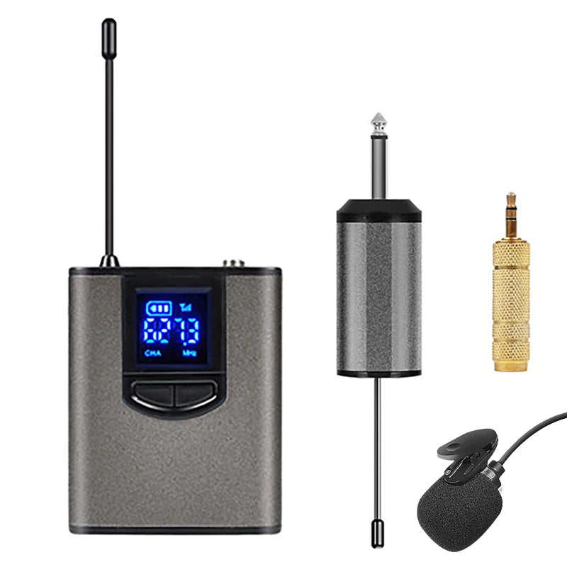 UHF Wireless Microphone Lapel Headset Portable Receiver Transmitter Professional Public Speaking Teaching Speech Live Recording