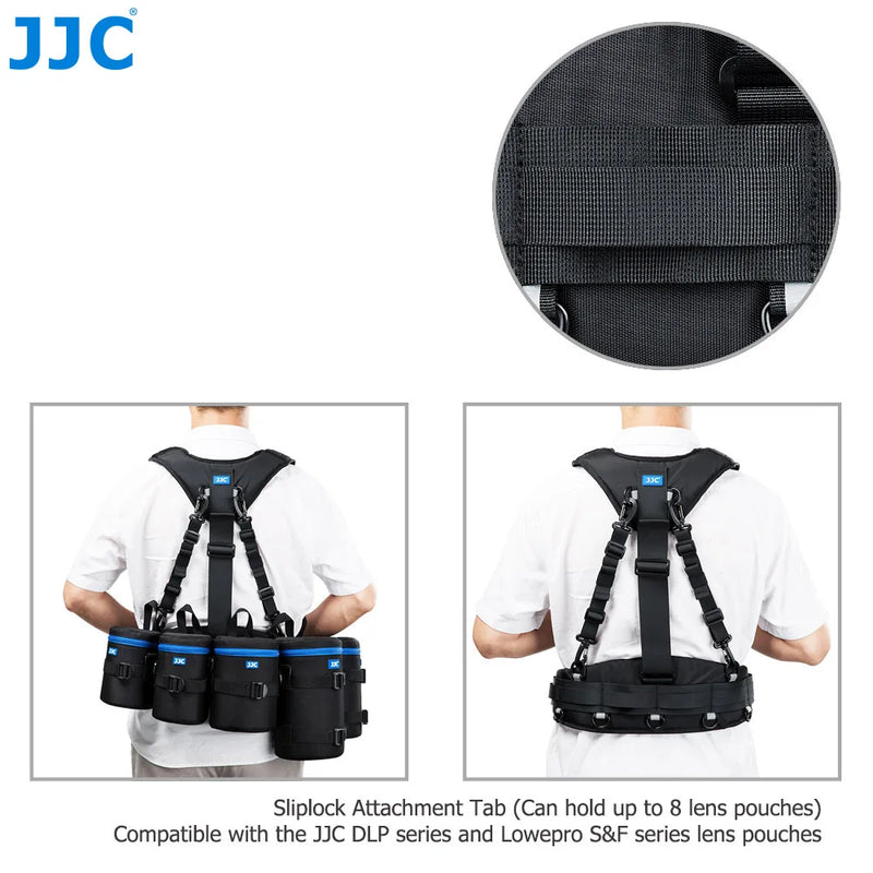 JJC Camera Lens Bag & Shoulder Strap System DSLR Lens Case Pouch Backpack for Canon Nikon Sony Fujifilm Photography Accessories