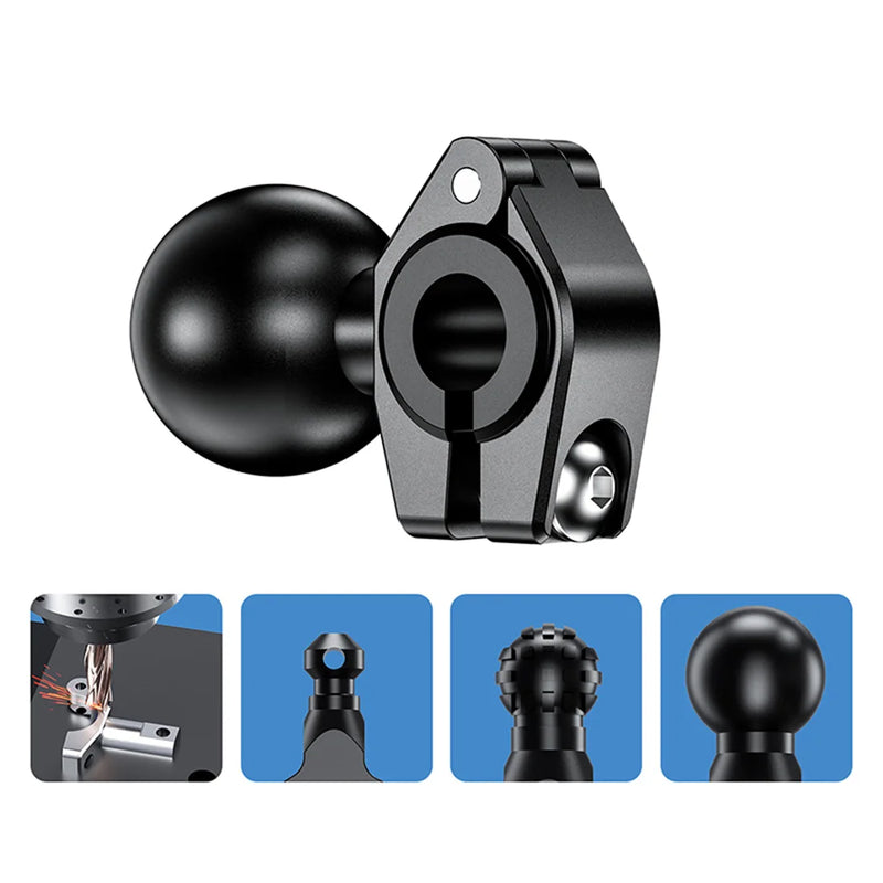 1 inch Ball head Adapter for Mount Motorcycle Handlebar Clip Rearview Mirror Bracket for GoPro 10 Sports Cameras Accessories