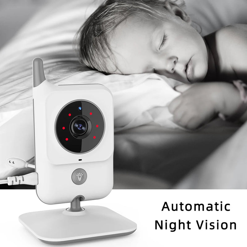 TakTark Video Baby Monitor 3.2 Inch / 2.8 Inch Wireless Security Camera Auto Night Vision Intercom Temperature Monitoring Nanny