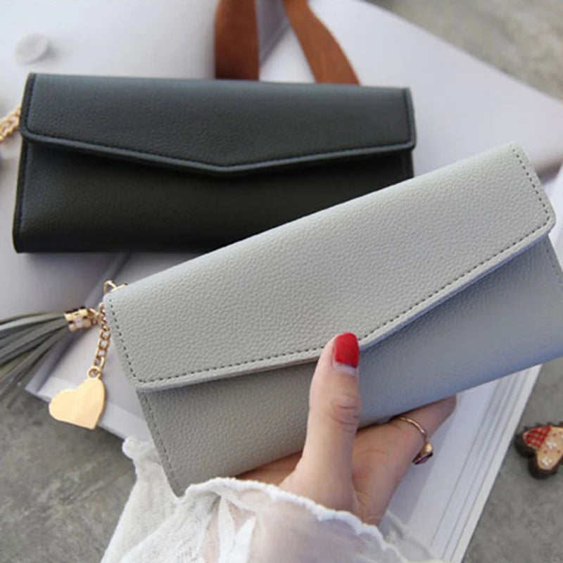 Brand Designer Short Coin Cluth Purses Leather Long Wallets Women's Luxury Female Phone Wallet Mini Credit Card Holder Money Bag