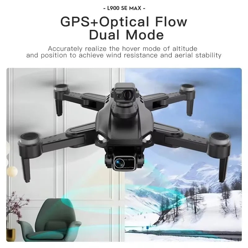 L900 Pro SE MAX GPS Drone 4K Professional Dual HD Camera 5G WIFI FPV 360° Obstacle Avoidance Brushless Rc Quadcopter Drones Toys