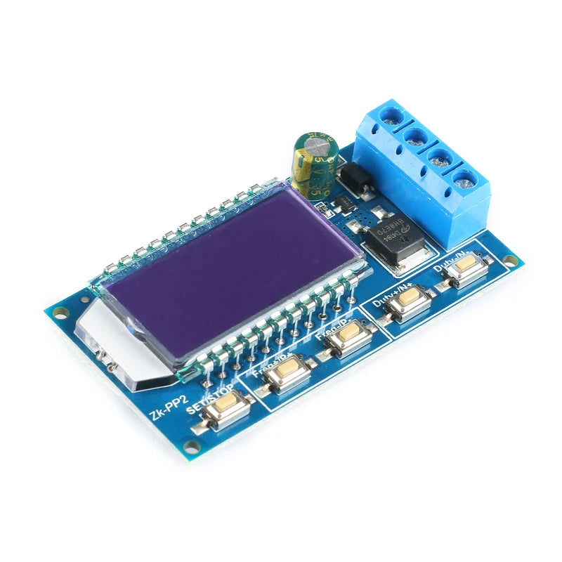 ZK-PP2K DC3.3-30V PWM Signal Generator 8A Dual Mode Motor Driver Module LCD PWM Pulse Frequency Duty Cycle Adjustable Module