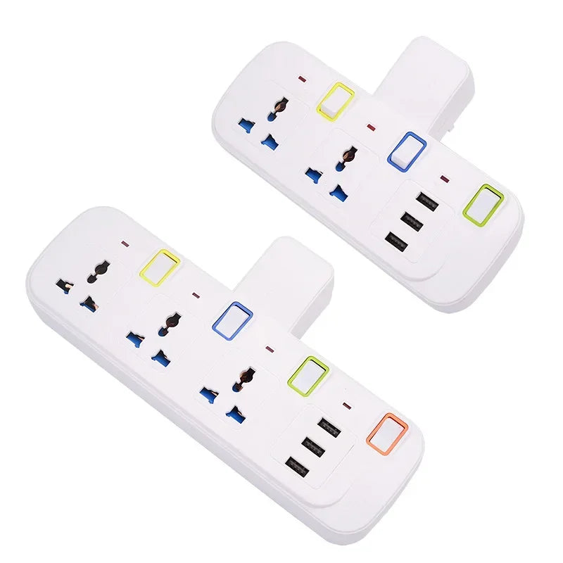 UK EU Plug Multi-Function Extension Socket with 3 USB Ports Wireless Power Strip Universal Jack Converter Adapter