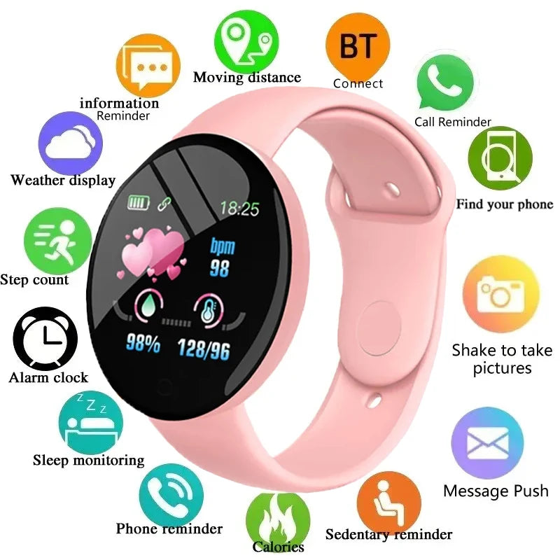 2024 New D18 Multifunctional Smart Watch Men & Women Bluetooth Connected Phone Music Fitness Sports Bracelet Sleep Monitor watch