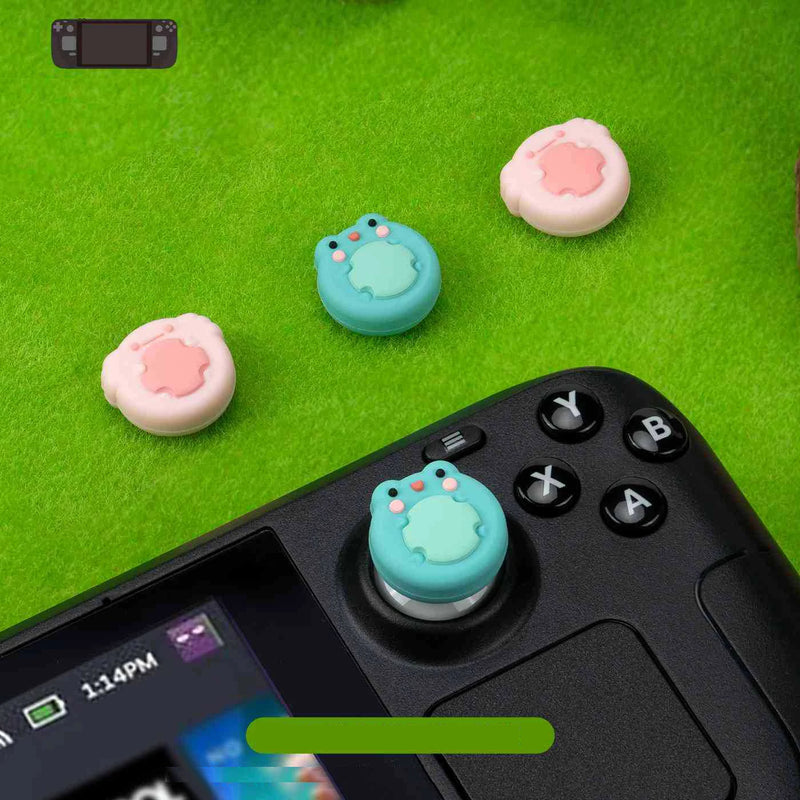 Cute Silicone Soft Thumb Stick Grip Cap Controller Joystick Cover For Steam Deck Oled / ROG Ally X Game Console Thumbstick Case