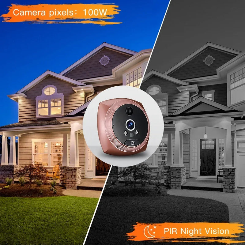 4.3 Inch Video Doorbell Camera Eye Peephole Camera 2500mAh Door Viewer Motion Detector Night Vision Home Security Cameras