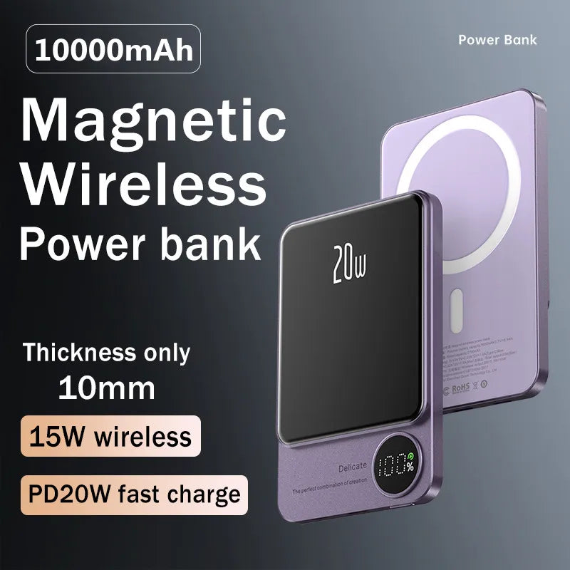 Magnetic Power Bank Fast Charge for Magsafe Wireless Powerbank 10000mAh batterie externe Portable Power Banks for iPhone Xiaomi