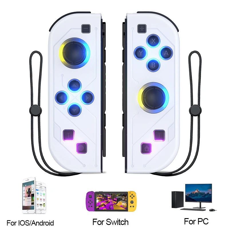 Flash Colored Pattern For Switch/Phone/PC Bluetooth Wireless Game Controller Console Controls Gamepad Vibration - No Strap