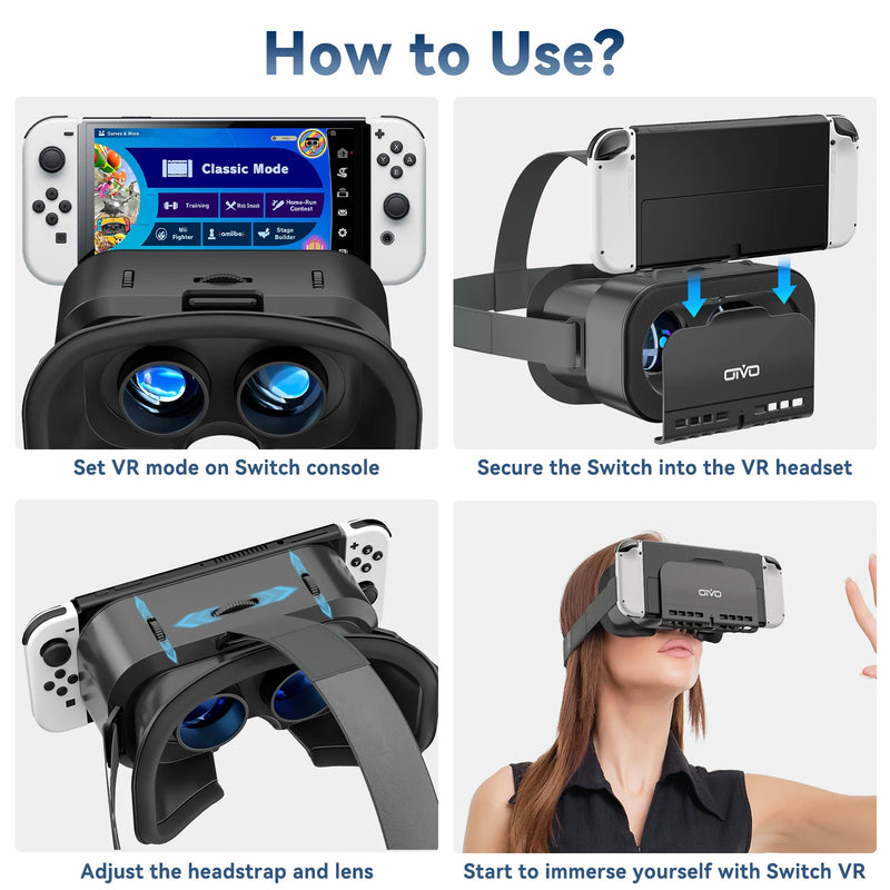 OIVO for Nintendo Switch OLED LABO VR Glasses Virtual Reality Movies for Switch Game VR Headset Glasses for Nintendo Switch