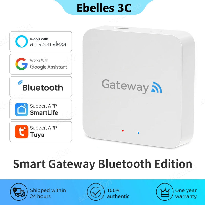 Tuya Smart Gateway Hub Bluetooth-compatible Wireless Gateway Smart Home Bridge BT to WiFi Smart Life APP Work With Alexa Google