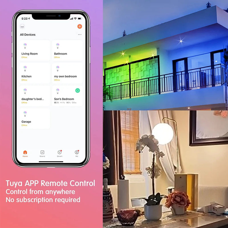 18W 15W Zigbee Smart Led Light Bulbs Tuya Wifi RGB E27 Smart Lamp RGBCW Bulb Lighting Work With Zigbee 3.0 Hub Alexa Google Home