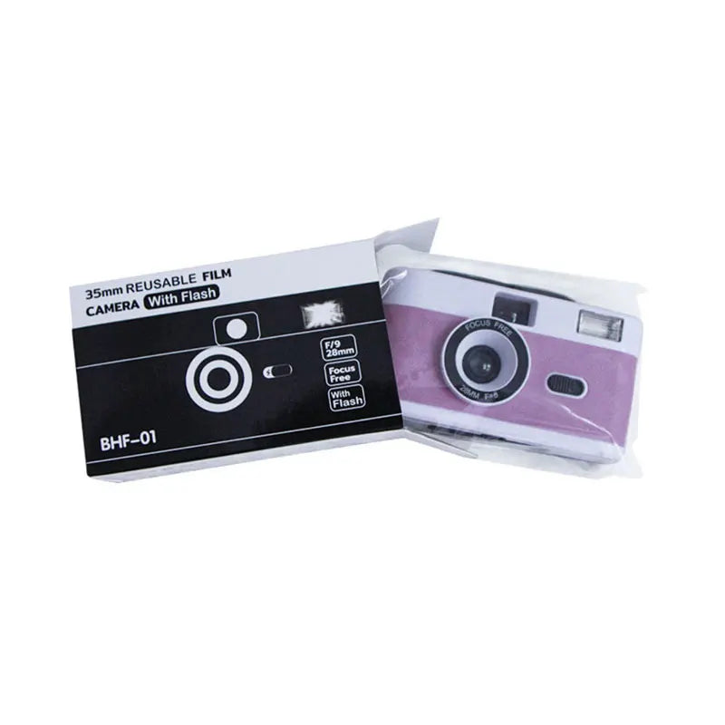 35mm Film Camera Reusable, Compatible with 35mm Color Negative or B/W Film, Non-Disposable Camera with Flash