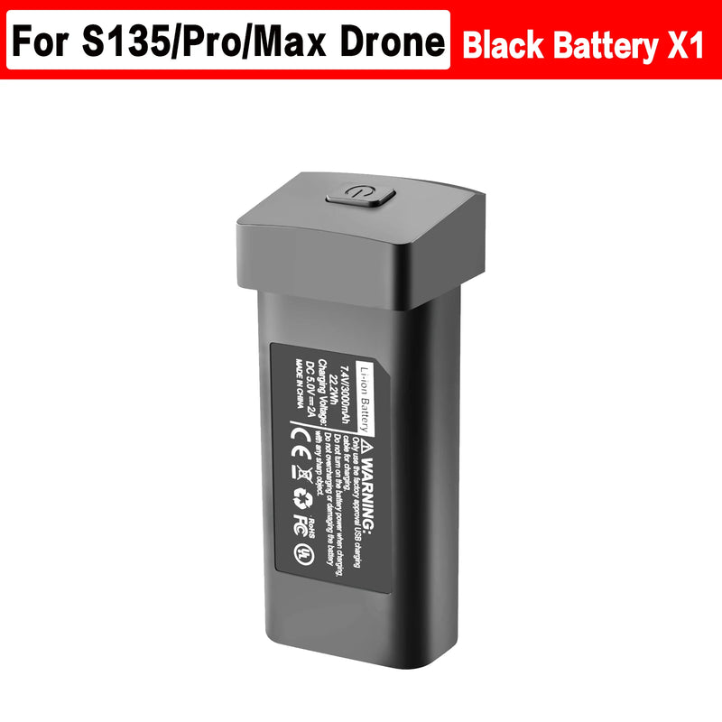 S135 Drone Battery 7.4V 3000mAh Original Battery For S135 PRO Propeller Parts Obstacle Avoidance S135MAX Dron Battery USB Blades