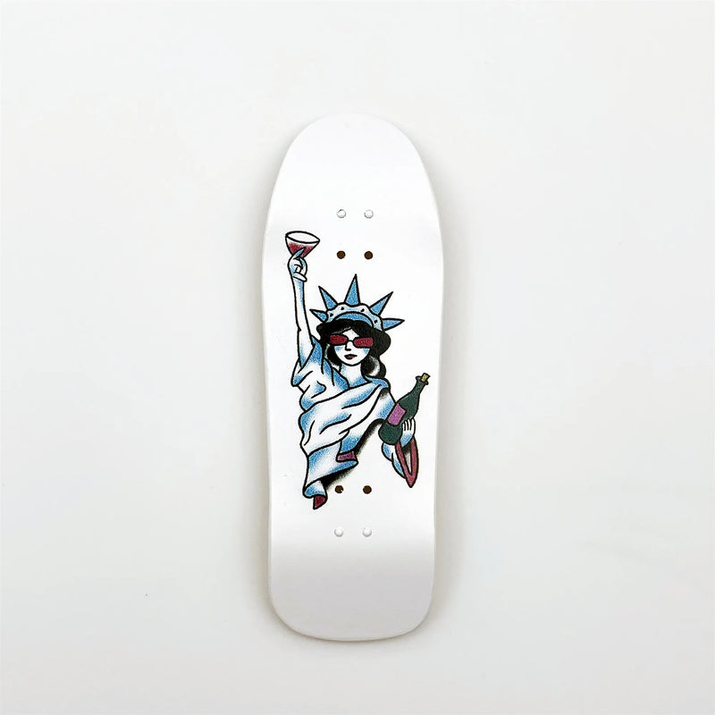 34mm Cruiser Fingerboard Deck New Shape with Graphic for Professional Mini Finger Skateboard