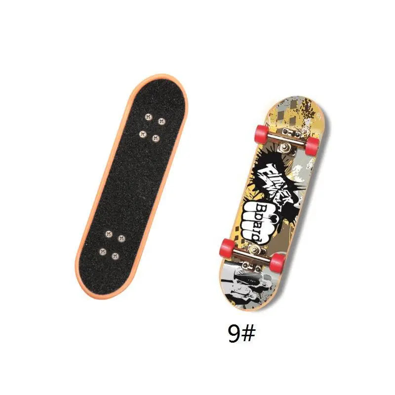 Mini Finger Skateboard Deck Board Fingerboard Ramps Boys Games Adult Novelty Children Training Props Skateboard Ramp Toy for Kid