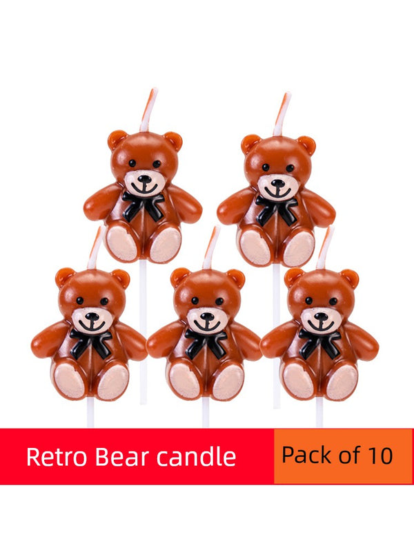 Cute Cartoon Bear Party Baking Candle Cake