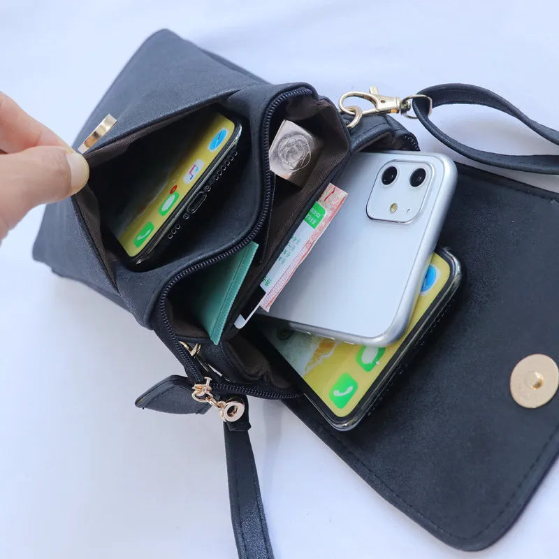 Stylish and Retro Single Shoulder Crossbody Bag with Multiple Compartments - Perfect for Your Phone Wallet and More